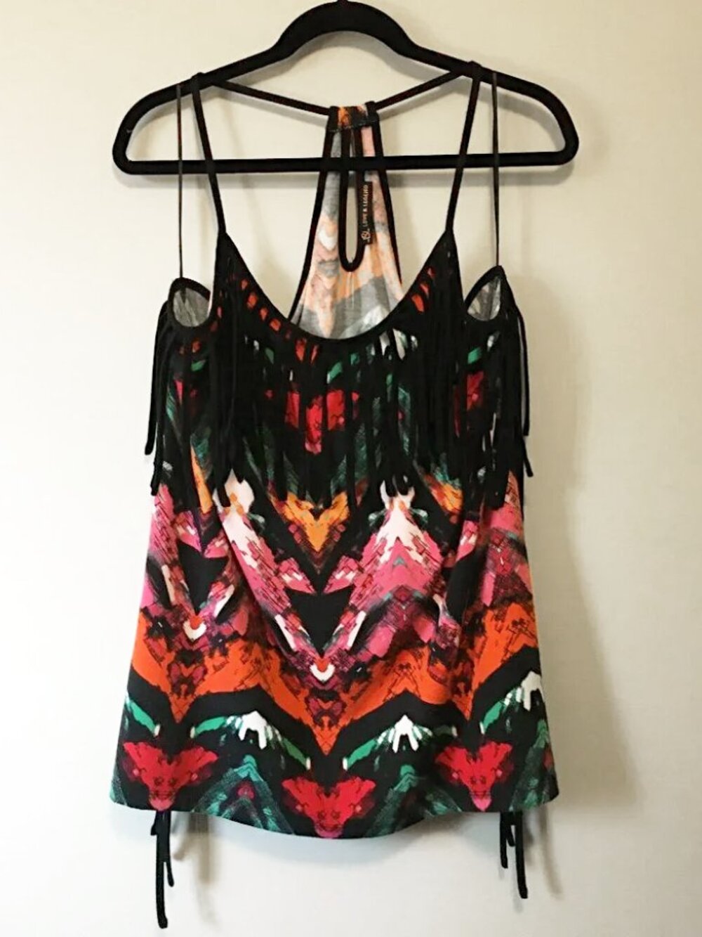 Festival Love & Legend Arizona Bohemian Tassel Hem Tank Top 2X Plus Size